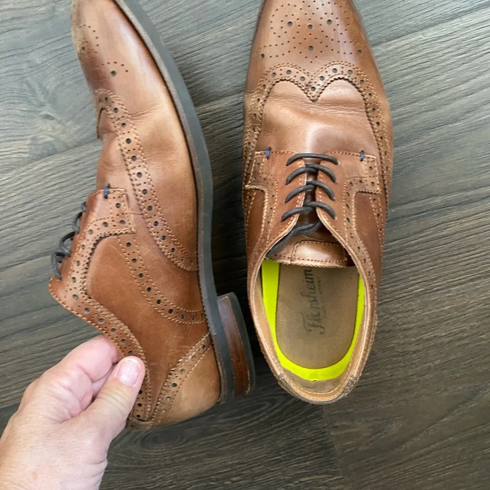 Florsheim Men's Tan Wingtip Derbys 8.5